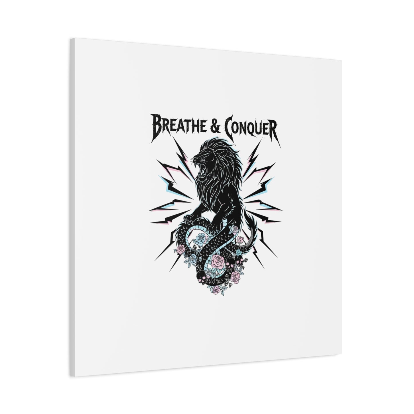 Breathe & Conquer Canvas | Matte Stretched Wall Art, Heavy Metal Wellness