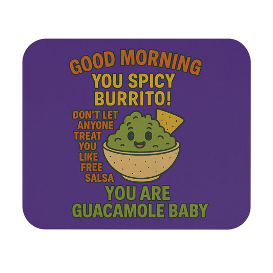 Spicy Burrito Mouse Pad, Fun Desk Accessory for Food Lovers, Cute Gift for Friends, Office Humor Decor, Quirky Home Office