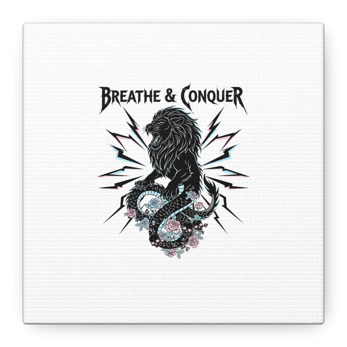 Breathe & Conquer Canvas | Matte Stretched Wall Art, Heavy Metal Wellness
