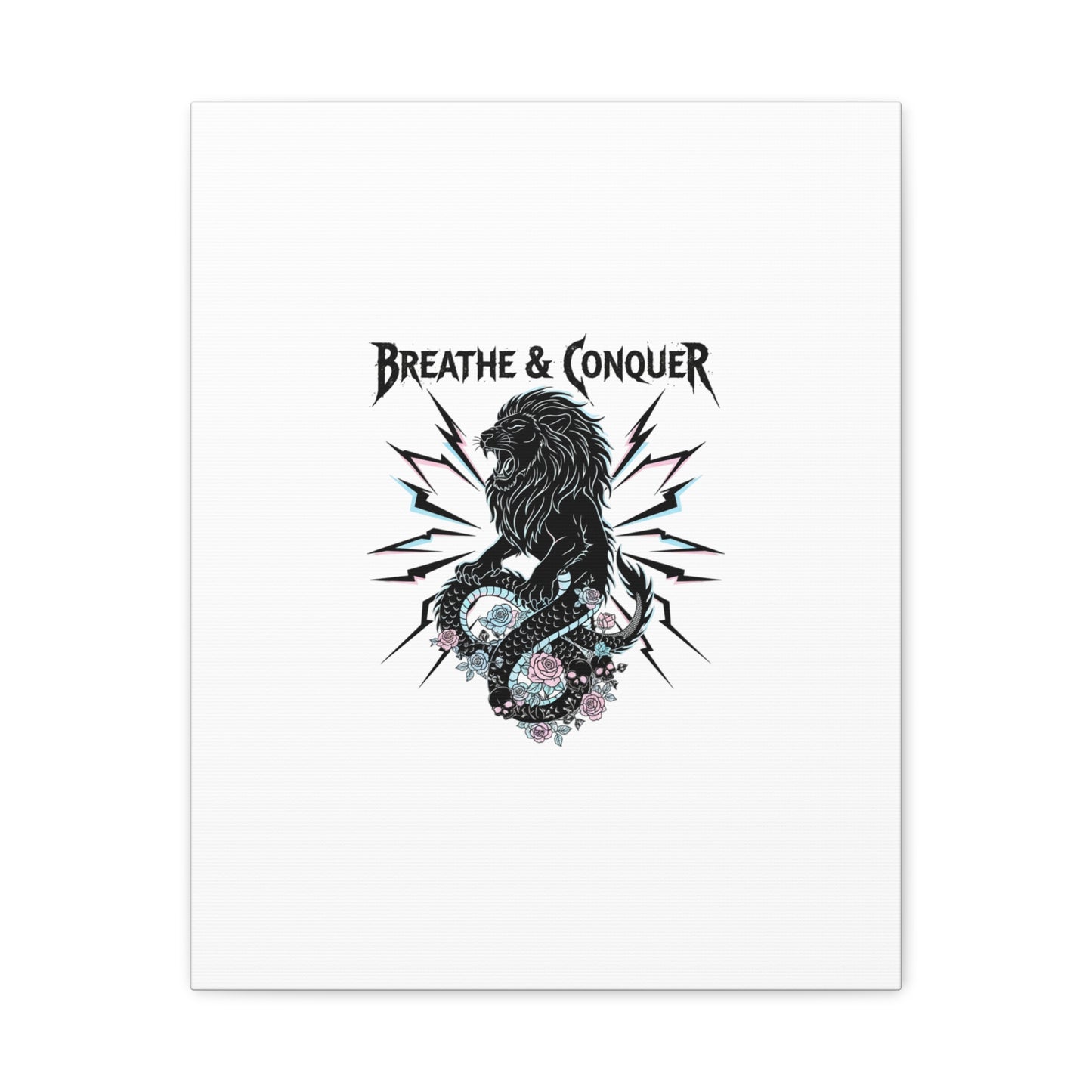 Breathe & Conquer Canvas | Matte Stretched Wall Art, Heavy Metal Wellness