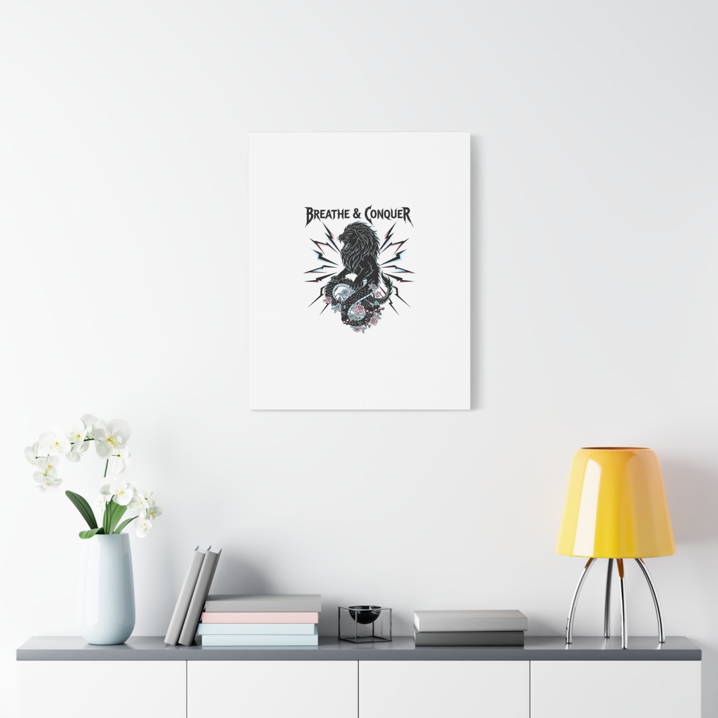 Breathe & Conquer Canvas | Matte Stretched Wall Art, Heavy Metal Wellness