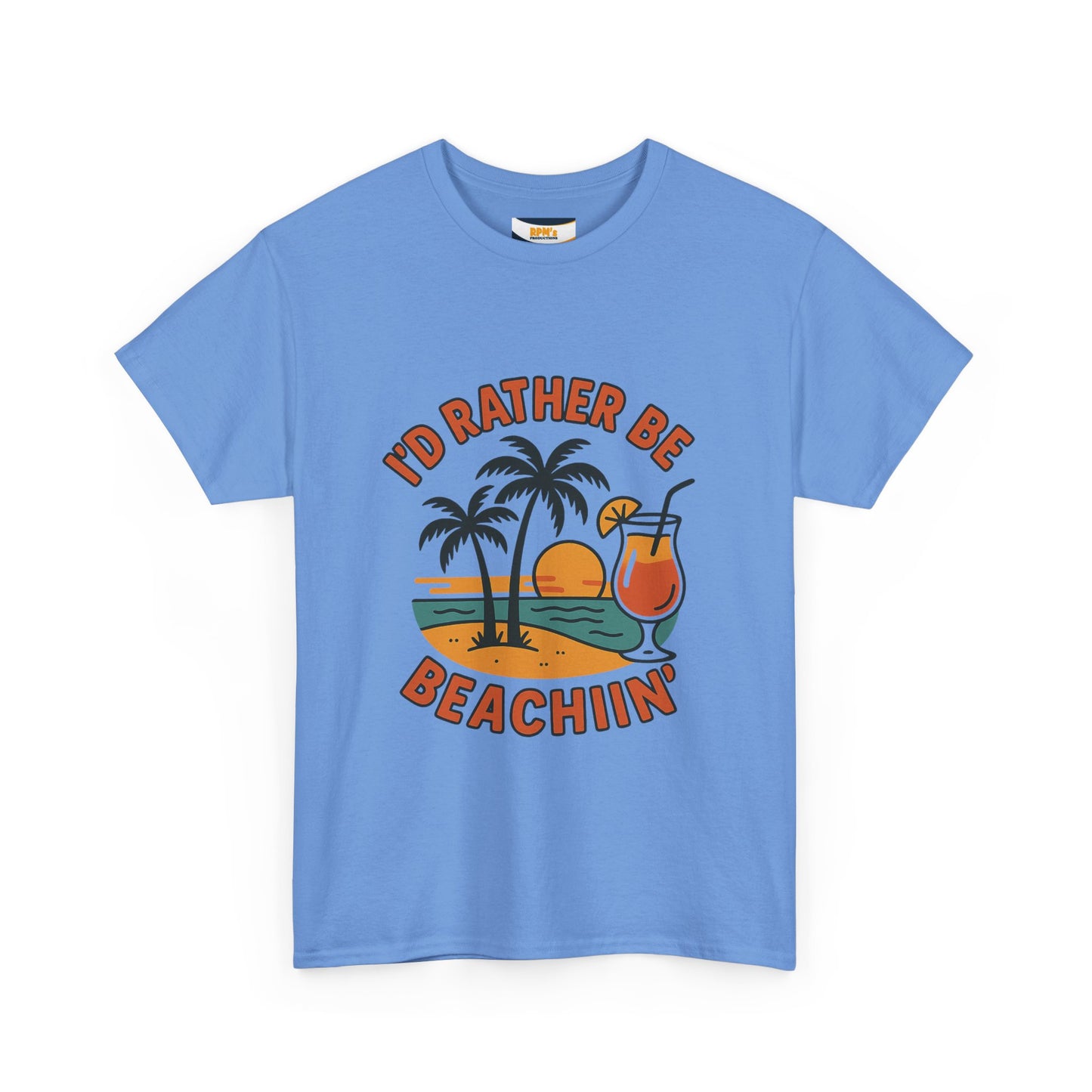 Fun Beach Vibes Unisex Cotton Tee, Summer Shirt, Beach Lover Gift, Relaxed Fit Tee, Casual Wear, Vacation Apparel, Tropical Design