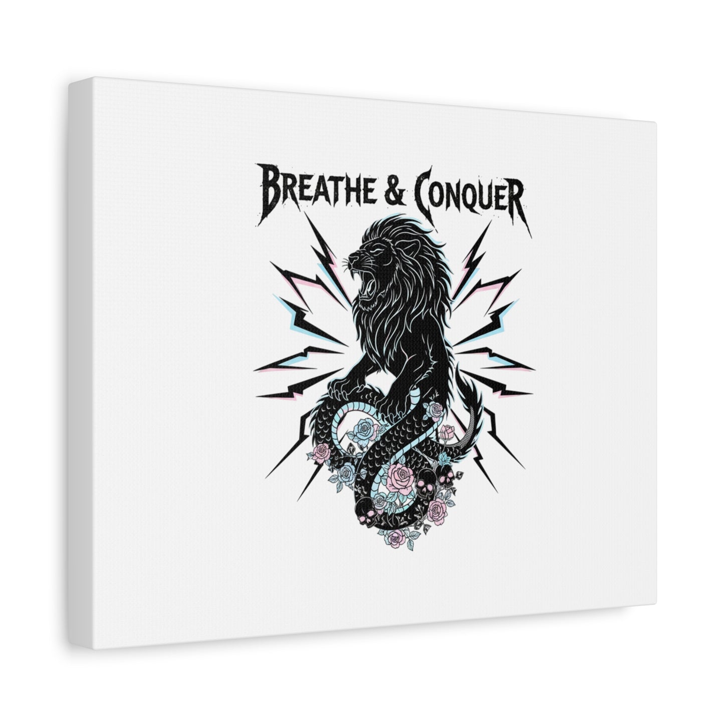 Breathe & Conquer Canvas | Matte Stretched Wall Art, Heavy Metal Wellness