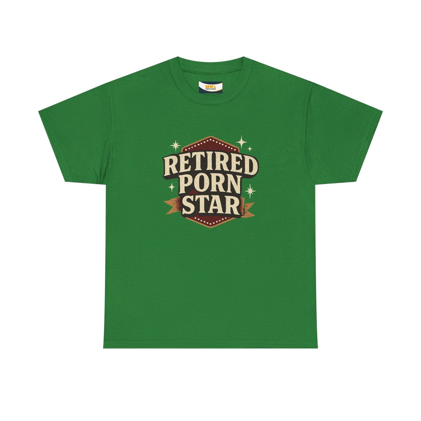 Retired Porn Star Unisex Heavy Cotton Tee, Funny Gift, Party Tee, Humorous Shirt, Adult Humor Apparel, Birthday Present