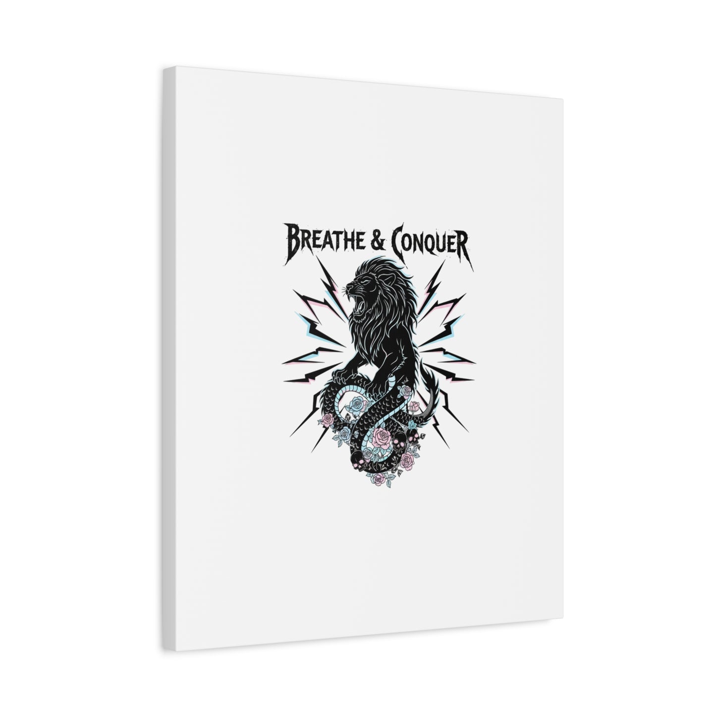 Breathe & Conquer Canvas | Matte Stretched Wall Art, Heavy Metal Wellness