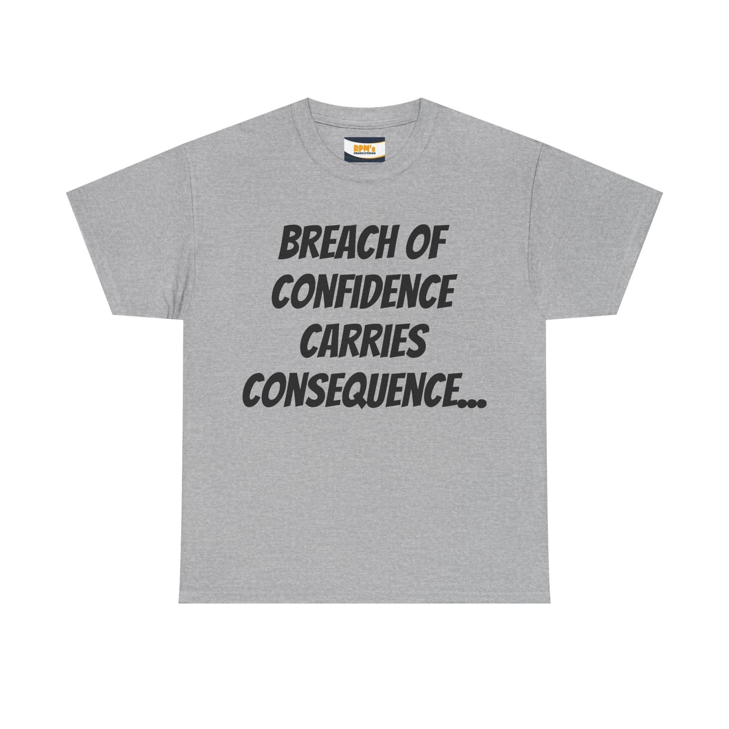Confidence Breach Tee | Funny Unisex Heavy Cotton Tee, Casual Wear, Gift for Friends, Trendy Novelty Shirt, Statement Apparel