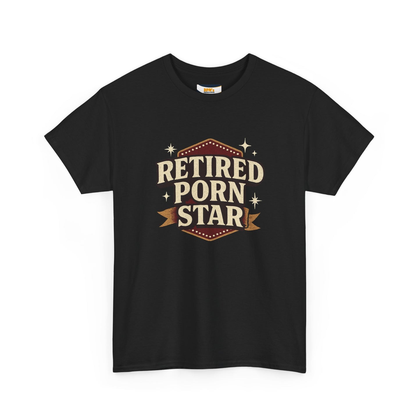 Retired Porn Star Unisex Heavy Cotton Tee, Funny Gift, Party Tee, Humorous Shirt, Adult Humor Apparel, Birthday Present