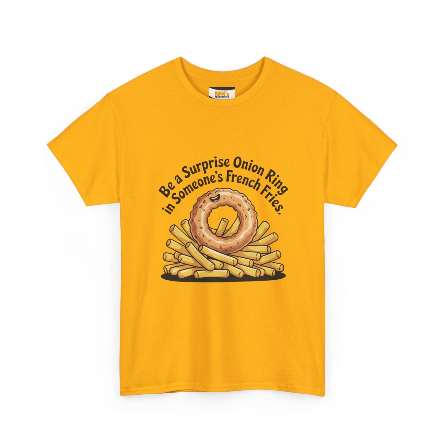 Funny Foodie Tee, Unisex Graphic Tee, Humor Shirt, Gift for Food Lovers, Casual Everyday Wear, Onion Ring Surprise Shirt