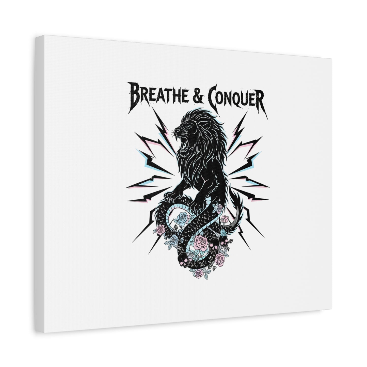 Breathe & Conquer Canvas | Matte Stretched Wall Art, Heavy Metal Wellness