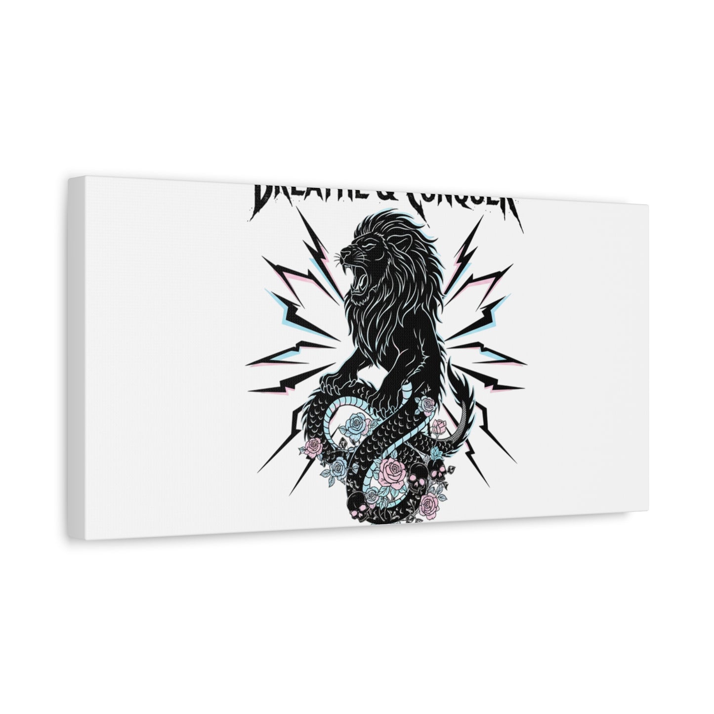 Breathe & Conquer Canvas | Matte Stretched Wall Art, Heavy Metal Wellness