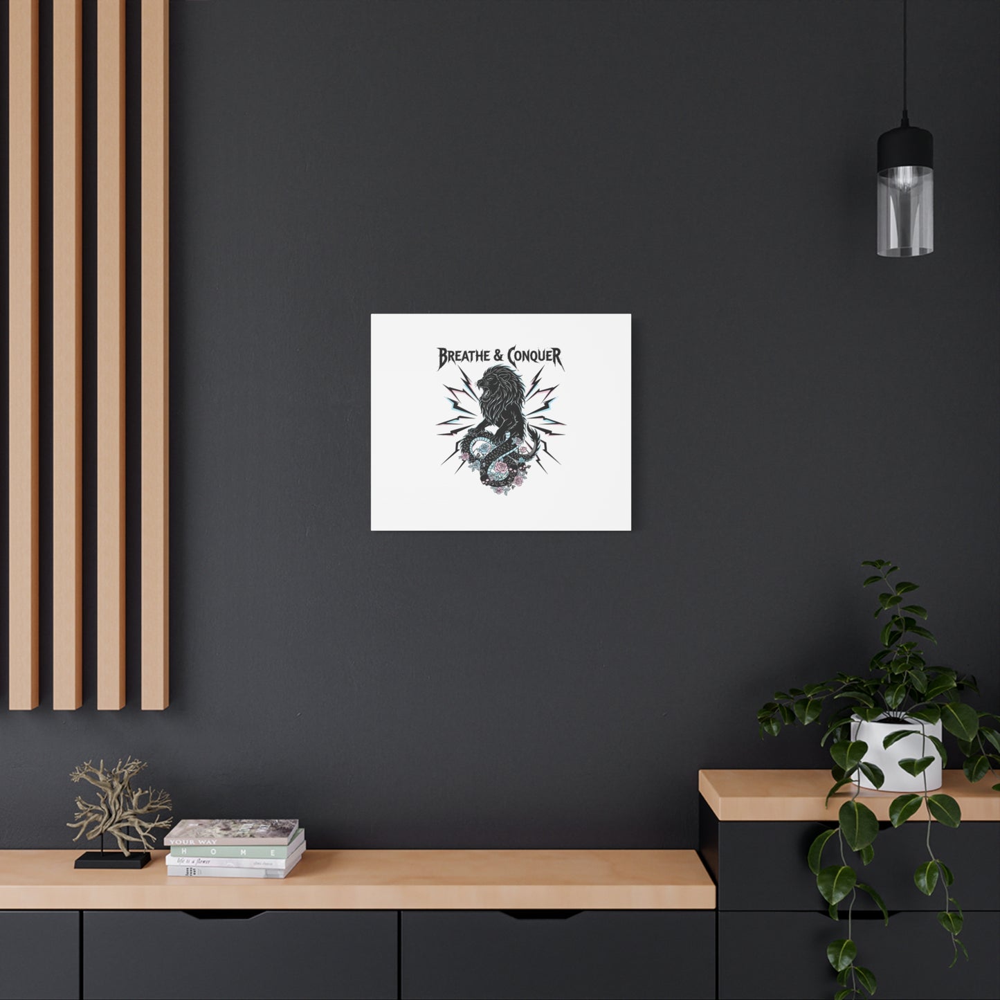 Breathe & Conquer Canvas | Matte Stretched Wall Art, Heavy Metal Wellness