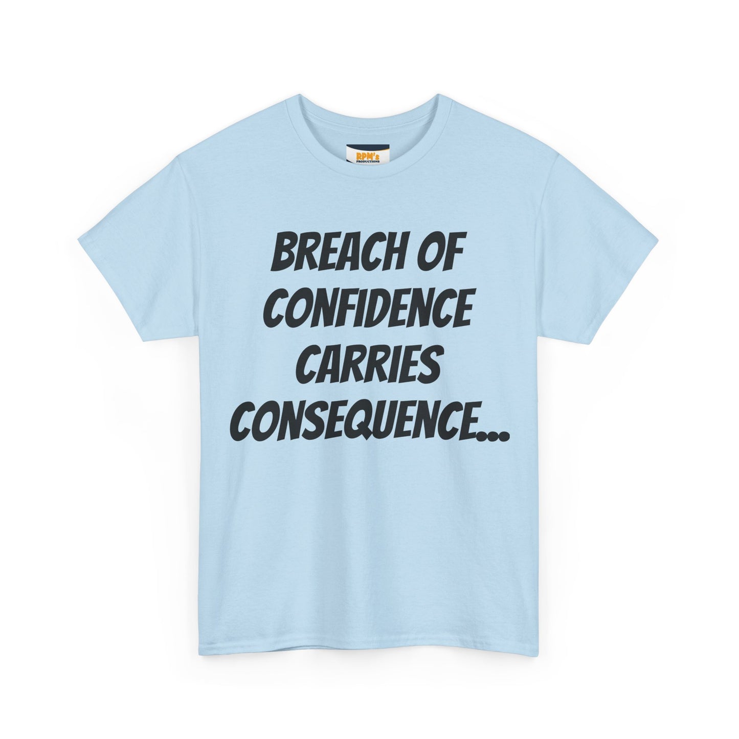 Confidence Breach Tee | Funny Unisex Heavy Cotton Tee, Casual Wear, Gift for Friends, Trendy Novelty Shirt, Statement Apparel