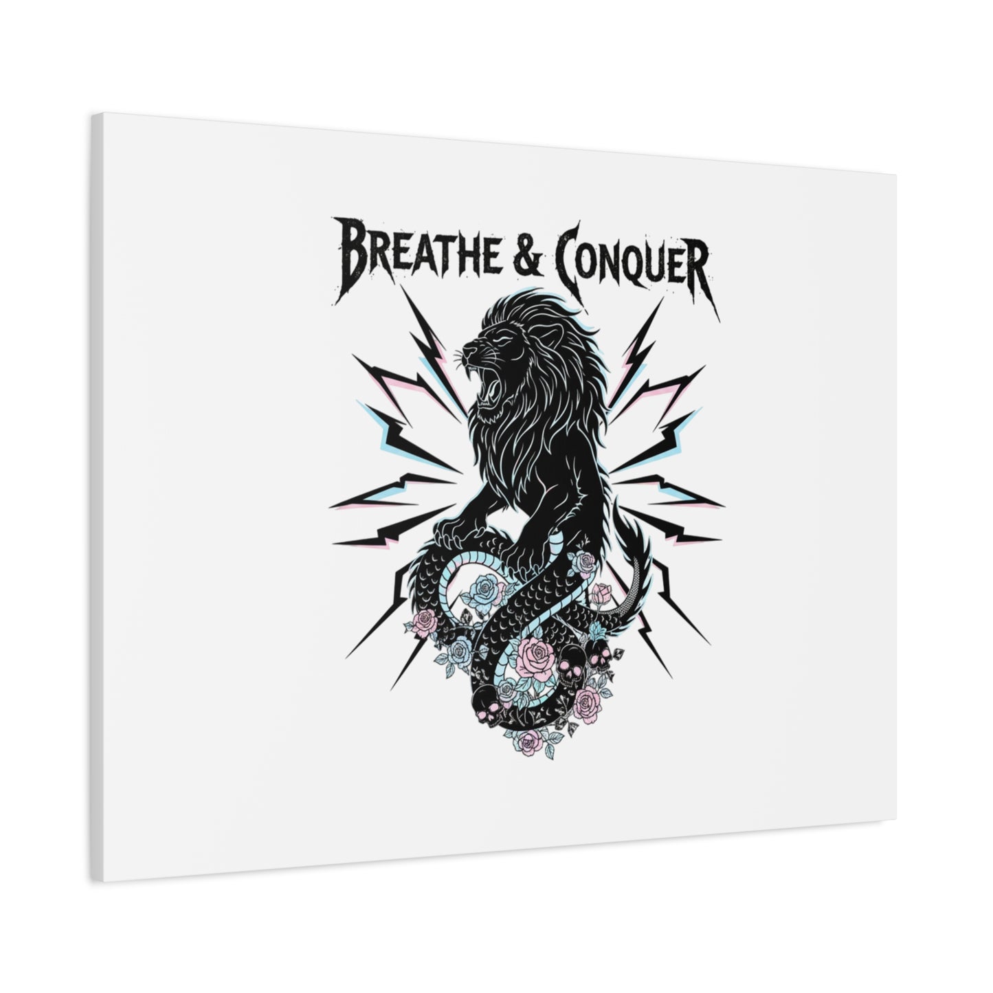 Breathe & Conquer Canvas | Matte Stretched Wall Art, Heavy Metal Wellness