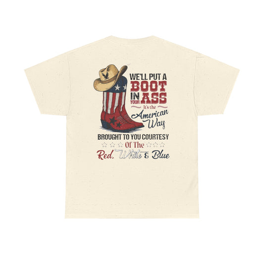 American Pride Tee, Unisex Cotton Shirt, Country Music Lover Gift, Patriotic Apparel, Independence Day Outfit, Cowboy Style Tee