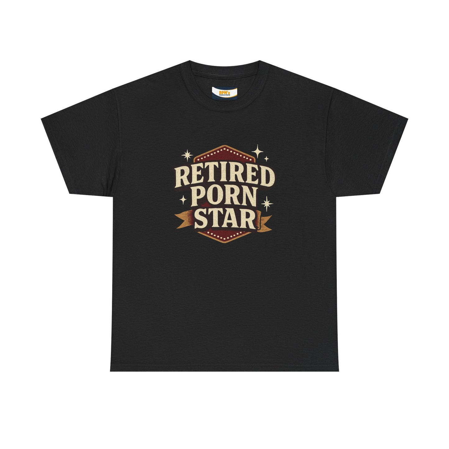 Retired Porn Star Unisex Heavy Cotton Tee, Funny Gift, Party Tee, Humorous Shirt, Adult Humor Apparel, Birthday Present