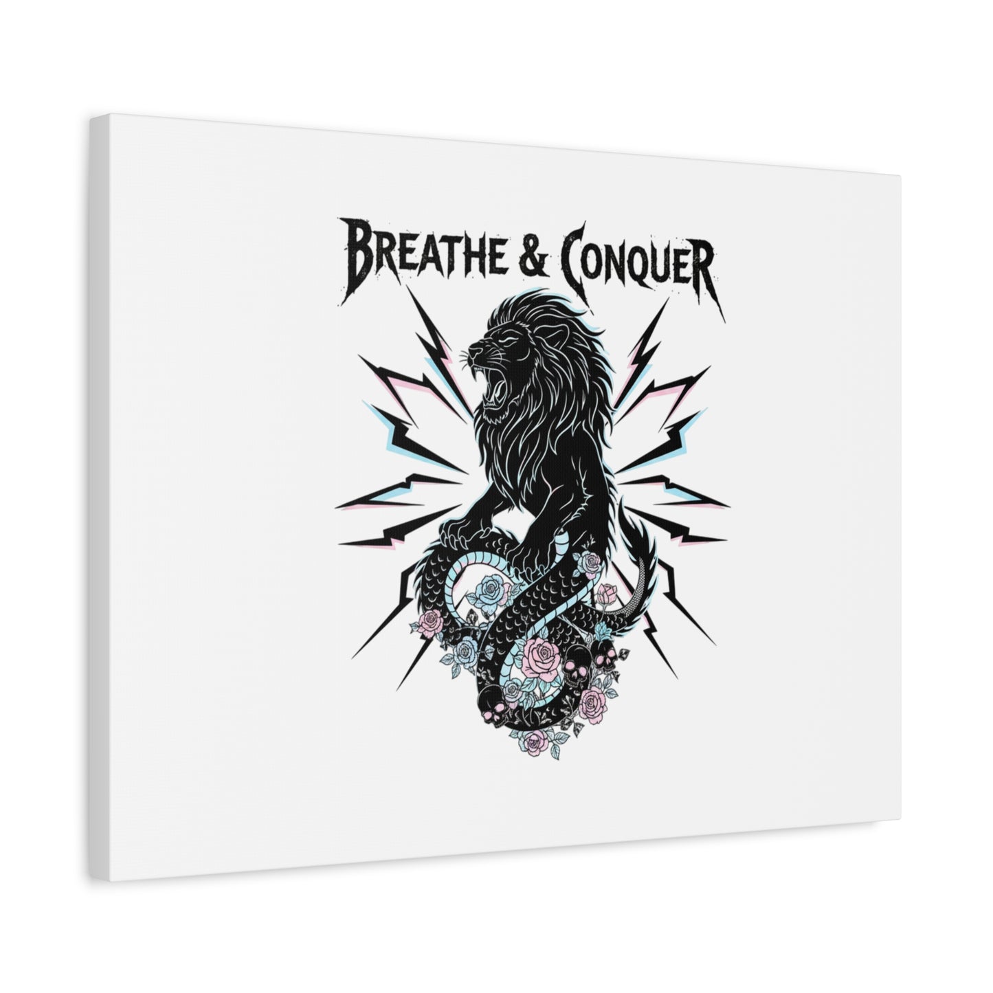 Breathe & Conquer Canvas | Matte Stretched Wall Art, Heavy Metal Wellness