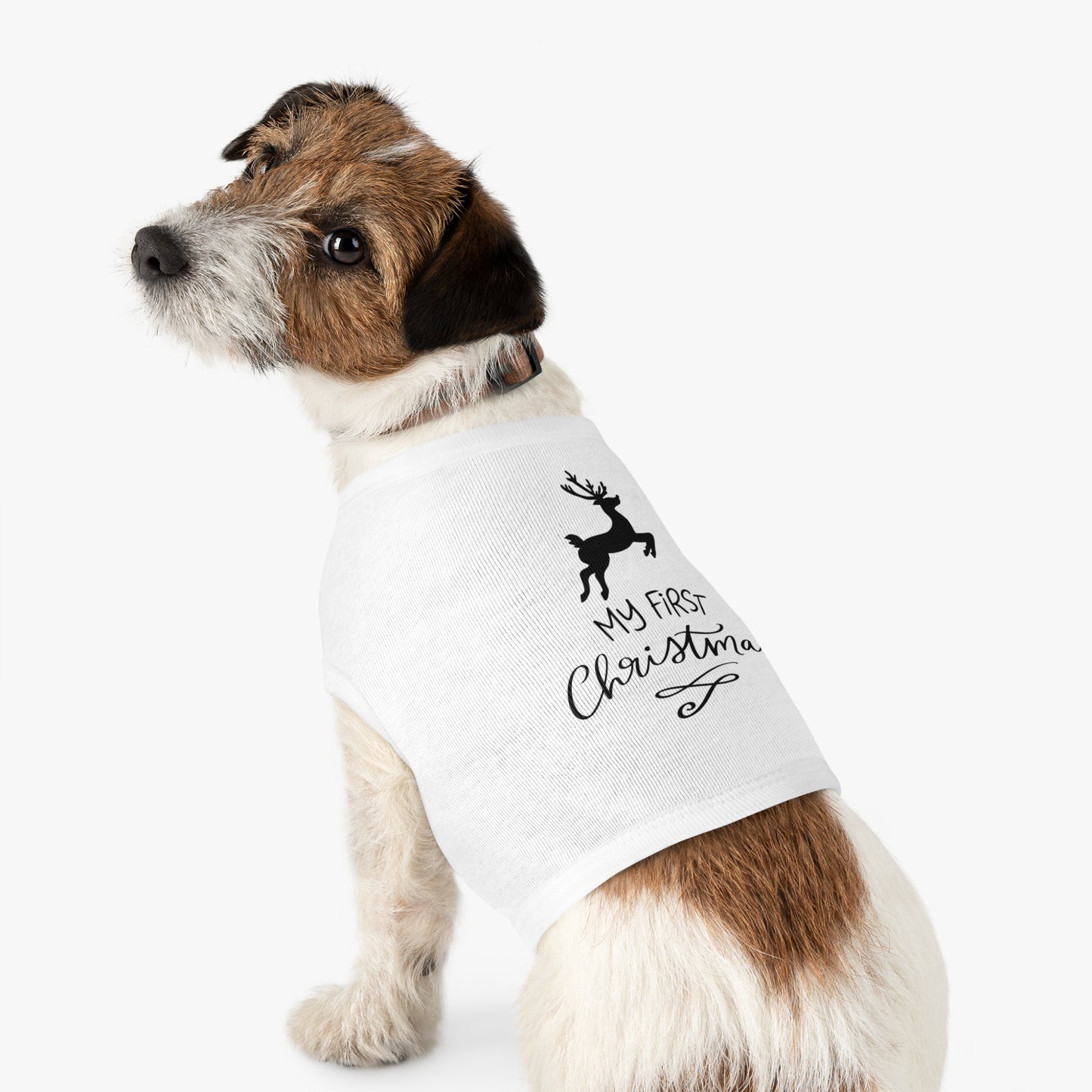 Christmas Pet Tank Top, Festive Dog Shirt, Holiday Apparel for Pets, My First Christmas Outfit, Cute Pet Gift