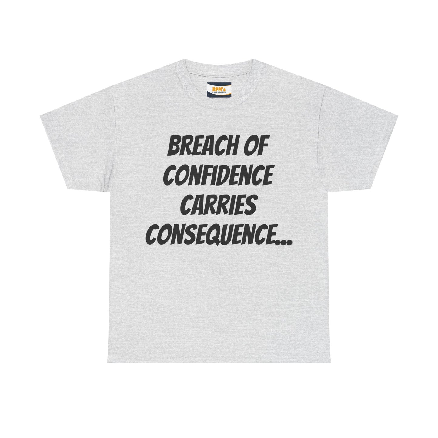 Confidence Breach Tee | Funny Unisex Heavy Cotton Tee, Casual Wear, Gift for Friends, Trendy Novelty Shirt, Statement Apparel