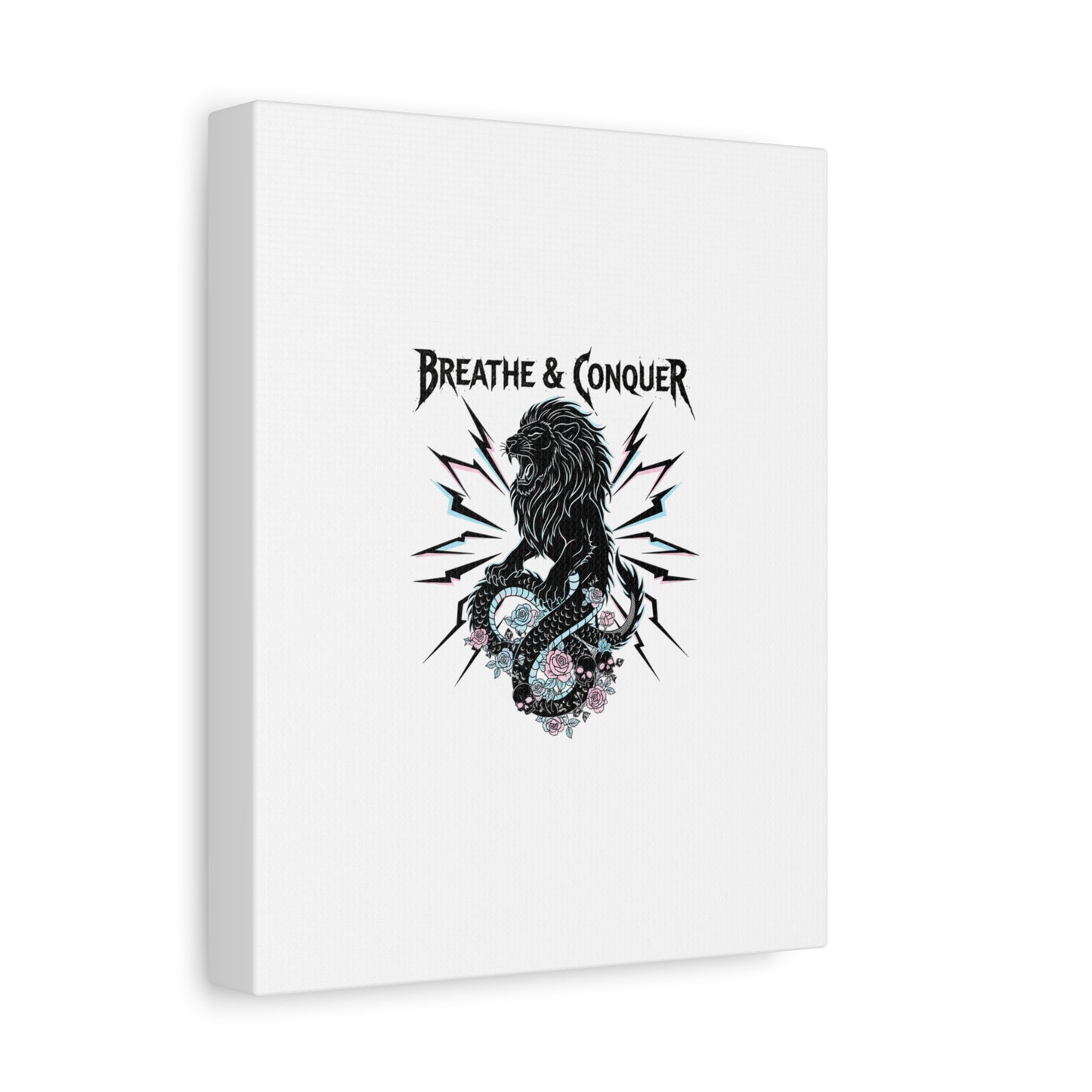 Breathe & Conquer Canvas | Matte Stretched Wall Art, Heavy Metal Wellness