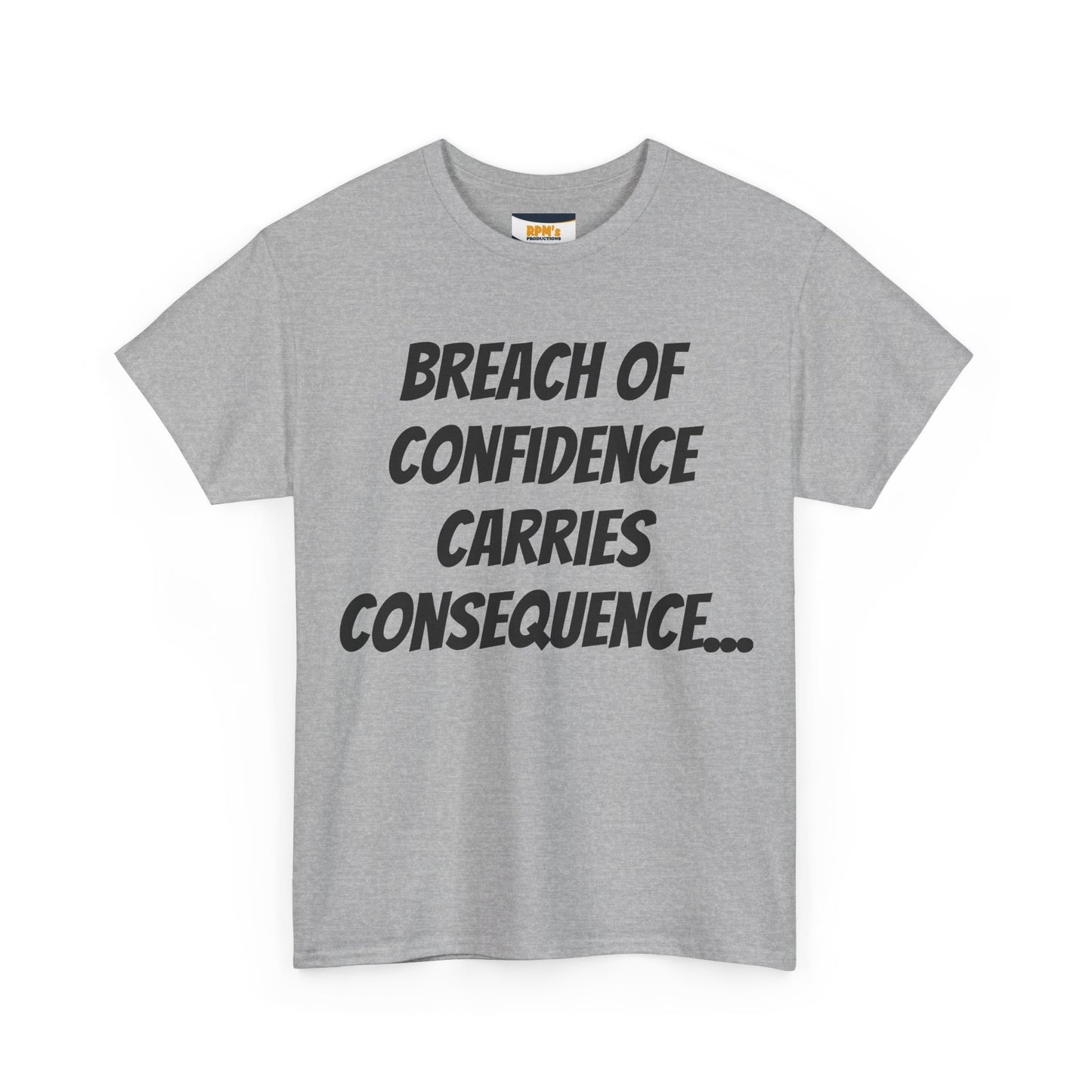 Confidence Breach Tee | Funny Unisex Heavy Cotton Tee, Casual Wear, Gift for Friends, Trendy Novelty Shirt, Statement Apparel
