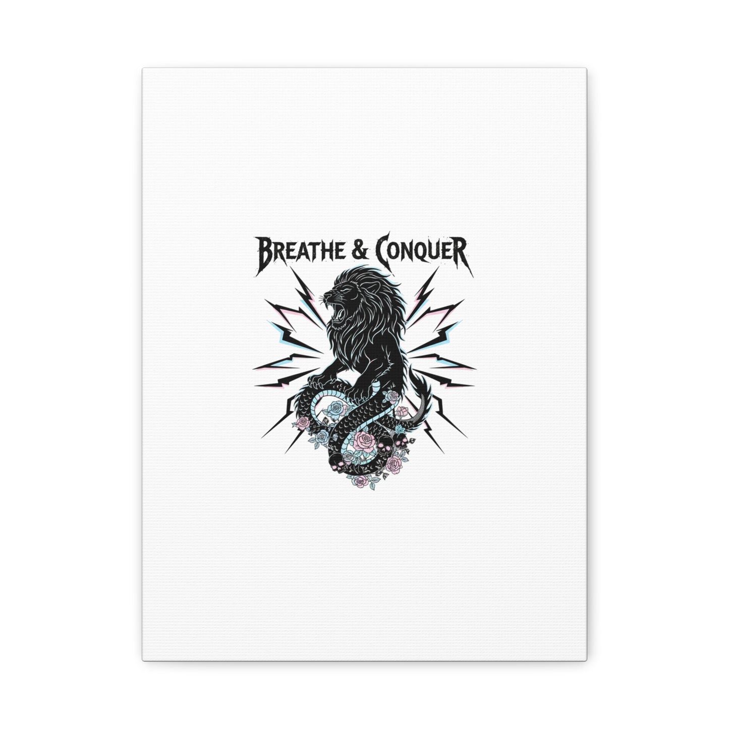 Breathe & Conquer Canvas | Matte Stretched Wall Art, Heavy Metal Wellness