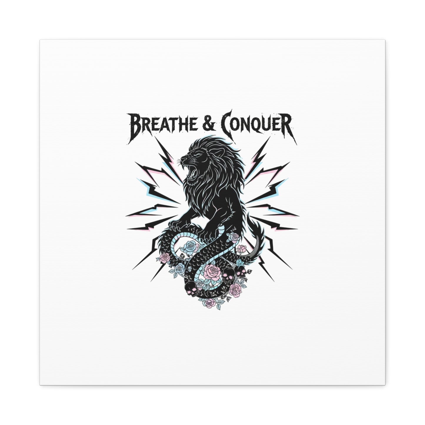 Breathe & Conquer Canvas | Matte Stretched Wall Art, Heavy Metal Wellness