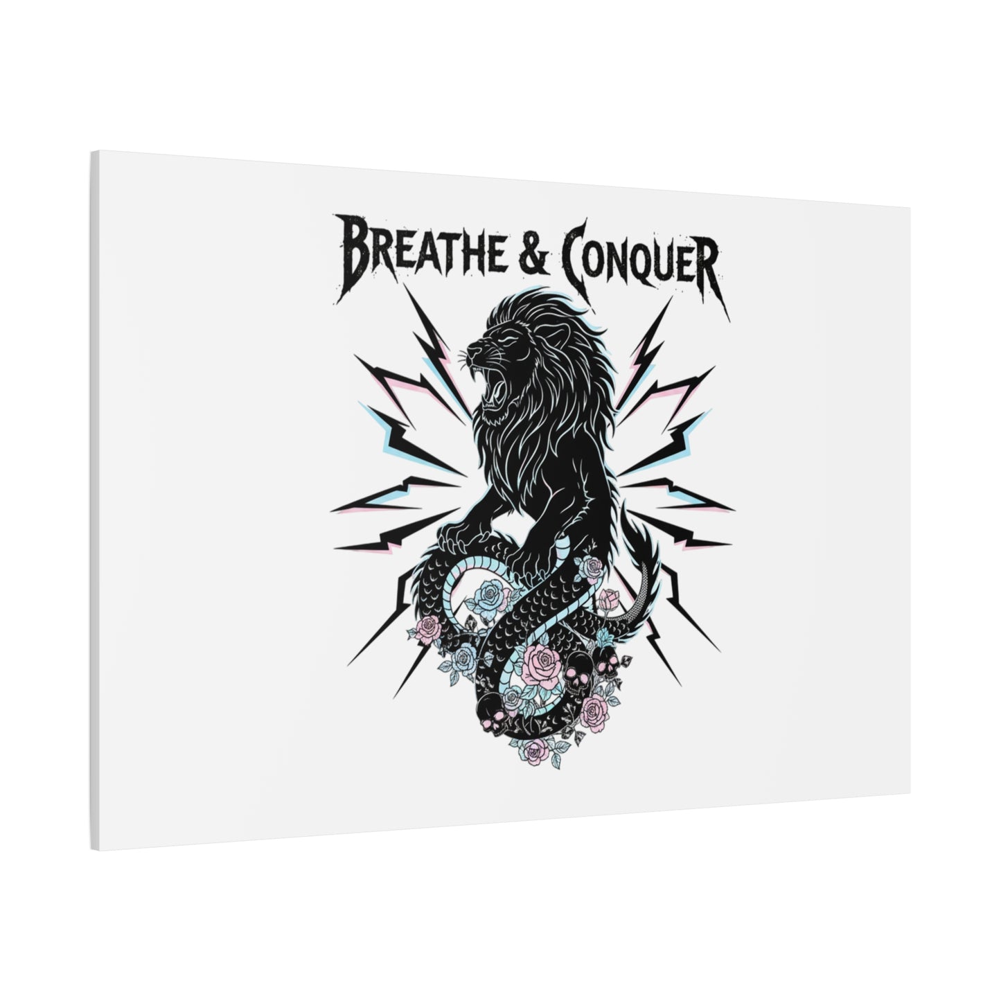 Breathe & Conquer Canvas | Matte Stretched Wall Art, Heavy Metal Wellness