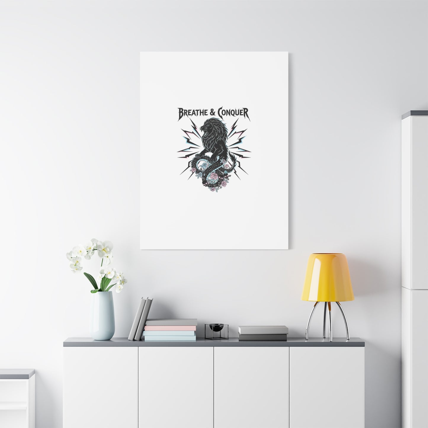 Breathe & Conquer Canvas | Matte Stretched Wall Art, Heavy Metal Wellness