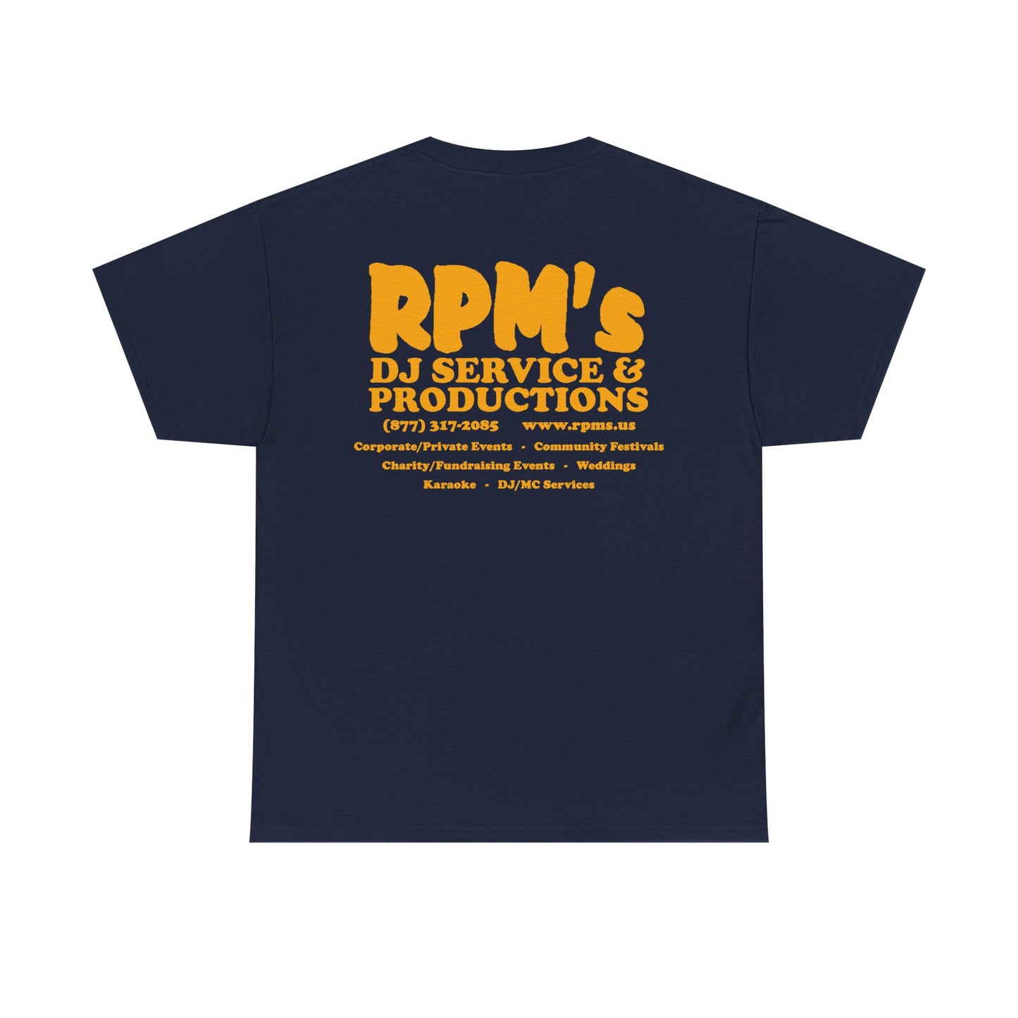 RPM's DJ Service Tee | Unisex Heavy Cotton T-Shirt, Music Event Apparel, Party Gear, Gift for DJs, Festival Wear