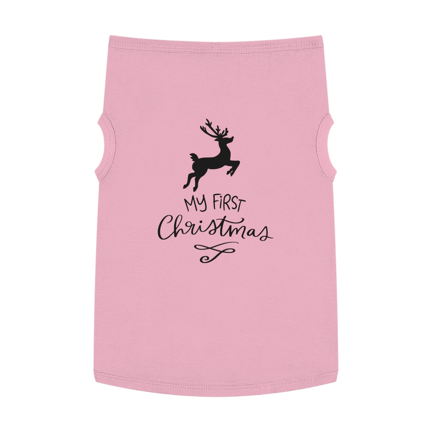 Christmas Pet Tank Top, Festive Dog Shirt, Holiday Apparel for Pets, My First Christmas Outfit, Cute Pet Gift