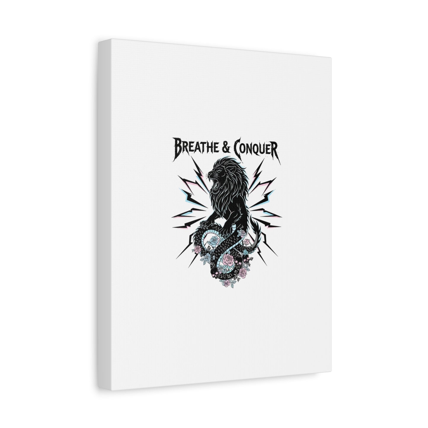 Breathe & Conquer Canvas | Matte Stretched Wall Art, Heavy Metal Wellness