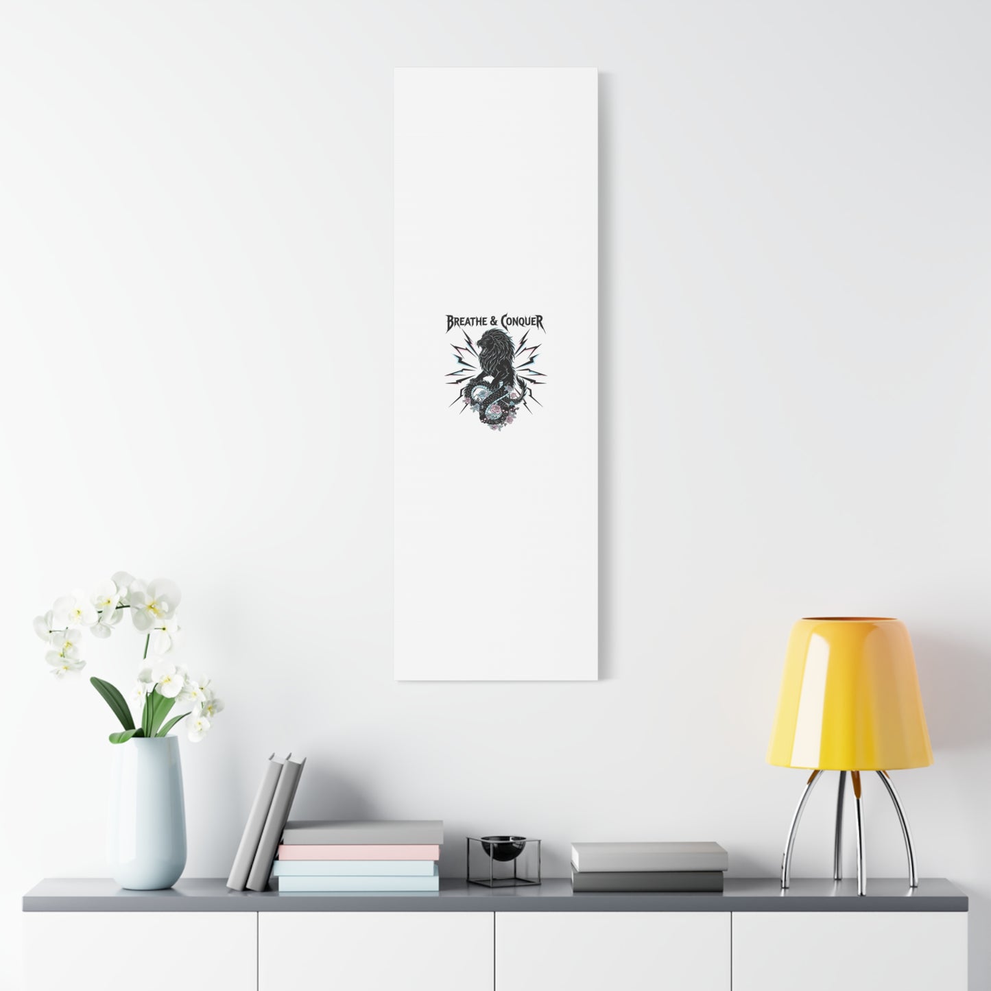 Breathe & Conquer Canvas | Matte Stretched Wall Art, Heavy Metal Wellness