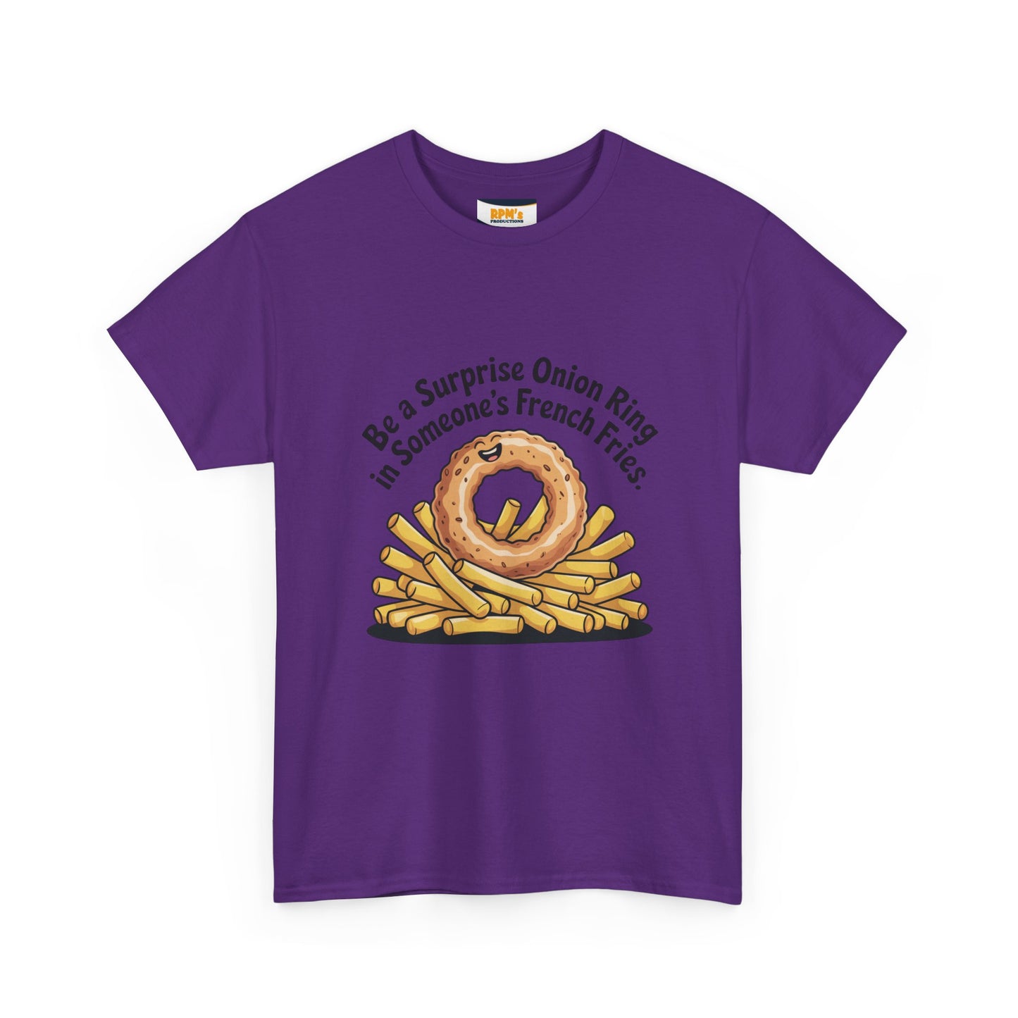 Funny Foodie Tee, Unisex Graphic Tee, Humor Shirt, Gift for Food Lovers, Casual Everyday Wear, Onion Ring Surprise Shirt