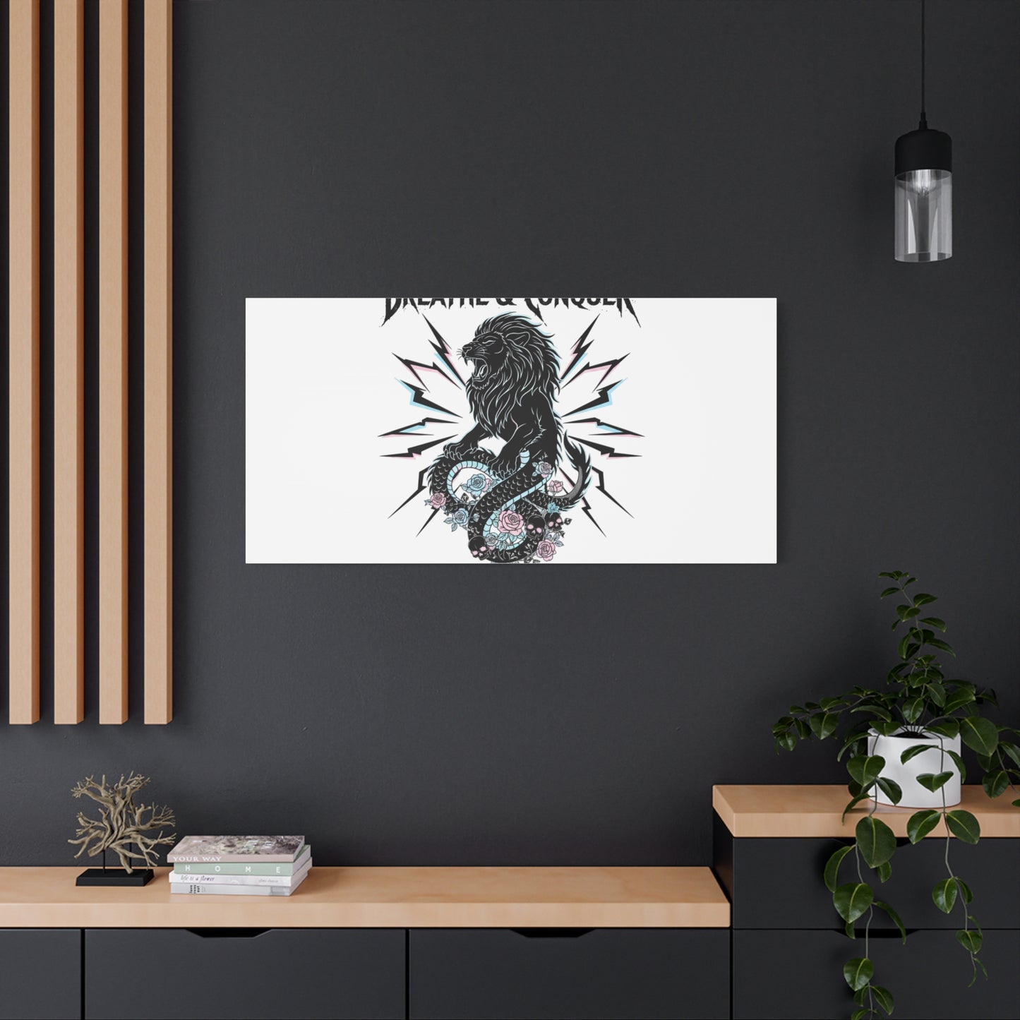 Breathe & Conquer Canvas | Matte Stretched Wall Art, Heavy Metal Wellness