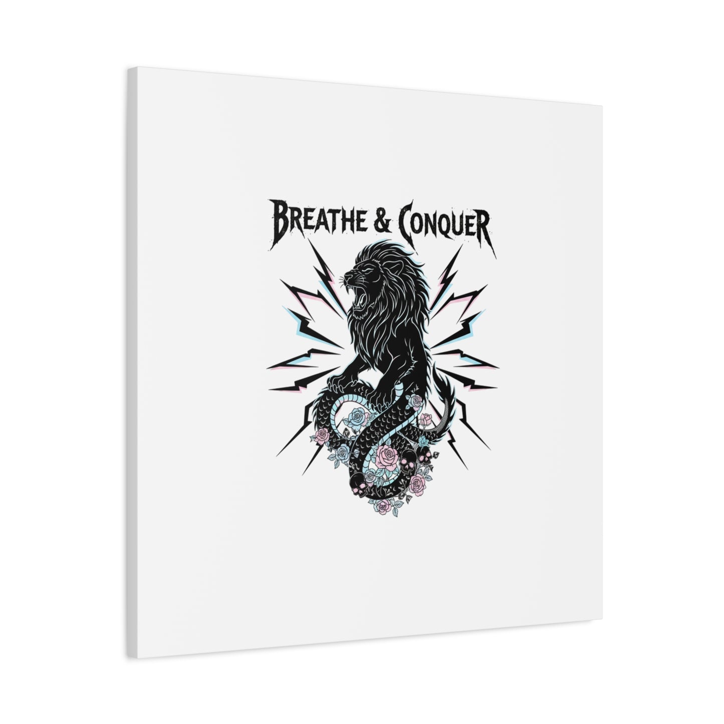 Breathe & Conquer Canvas | Matte Stretched Wall Art, Heavy Metal Wellness