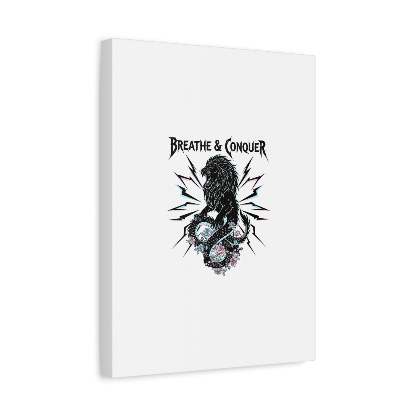 Breathe & Conquer Canvas | Matte Stretched Wall Art, Heavy Metal Wellness