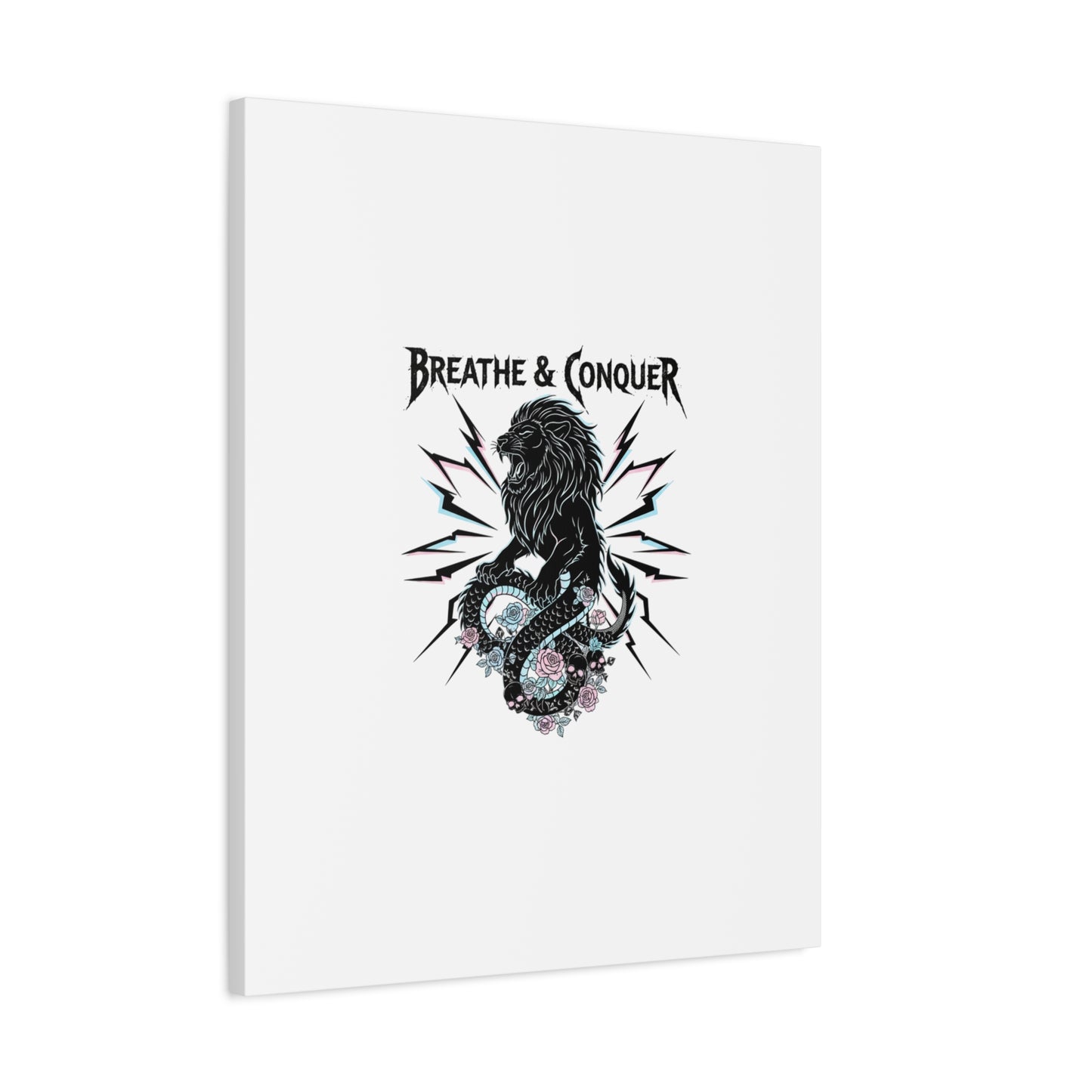 Breathe & Conquer Canvas | Matte Stretched Wall Art, Heavy Metal Wellness