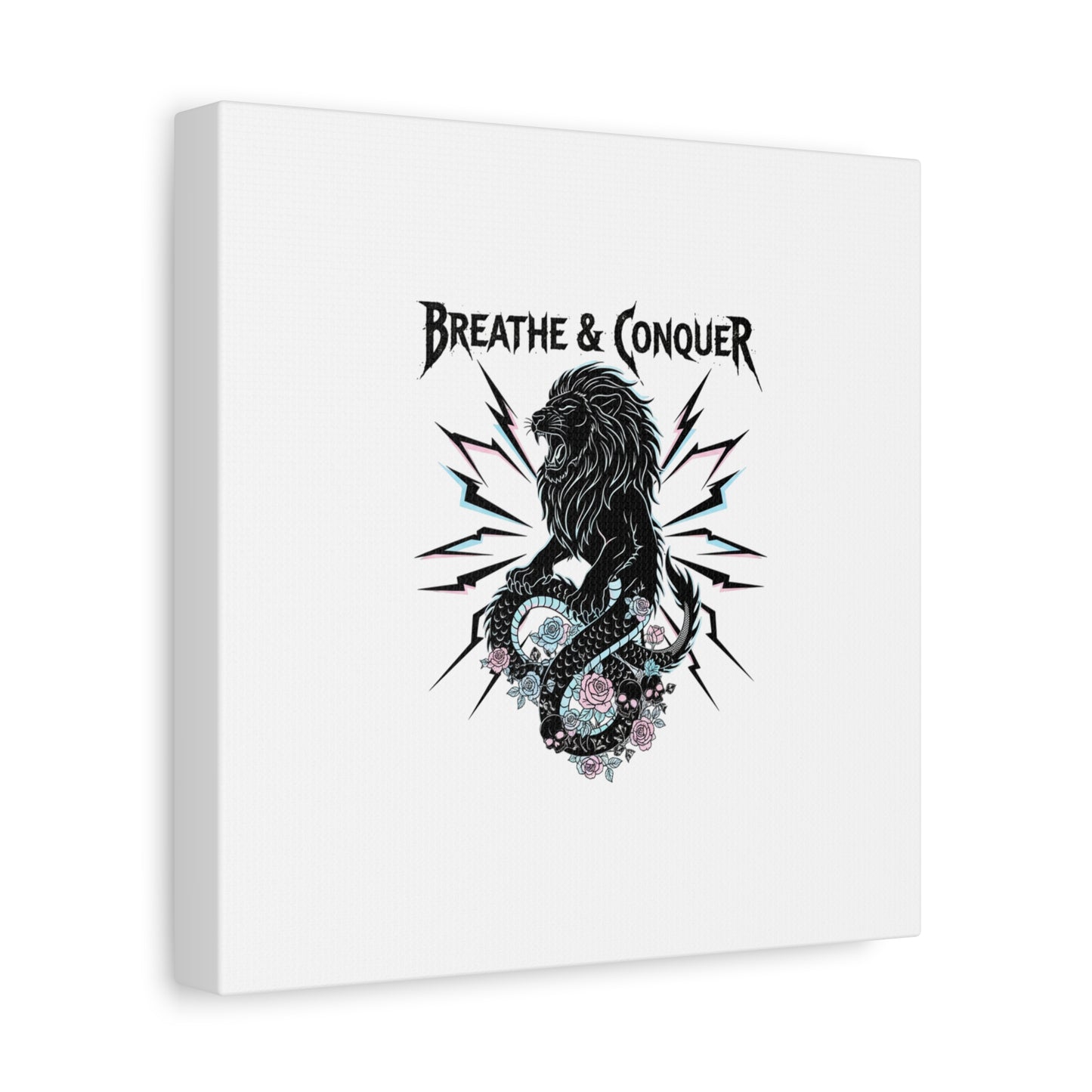 Breathe & Conquer Canvas | Matte Stretched Wall Art, Heavy Metal Wellness