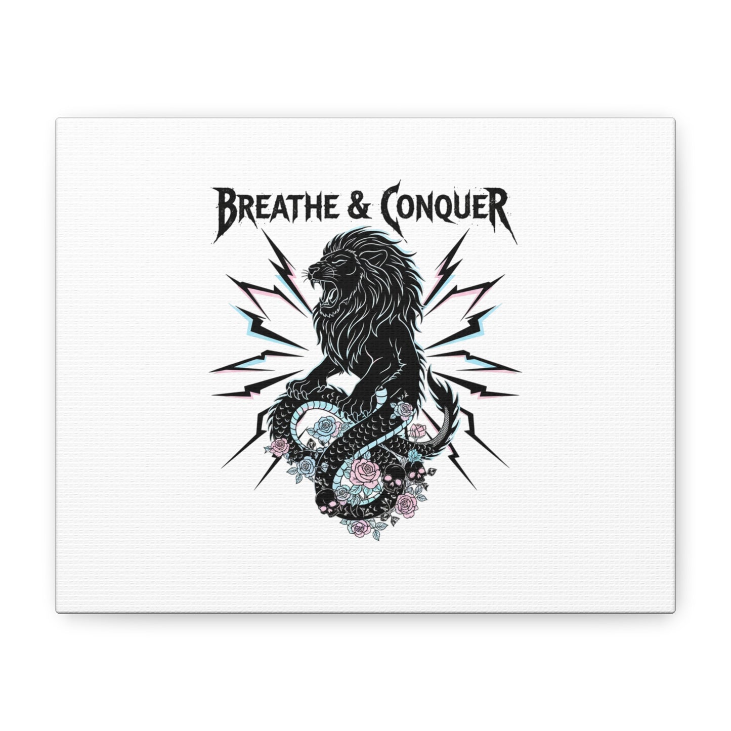 Breathe & Conquer Canvas | Matte Stretched Wall Art, Heavy Metal Wellness