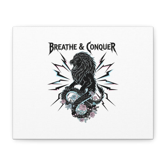 Breathe & Conquer Canvas | Matte Stretched Wall Art, Heavy Metal Wellness