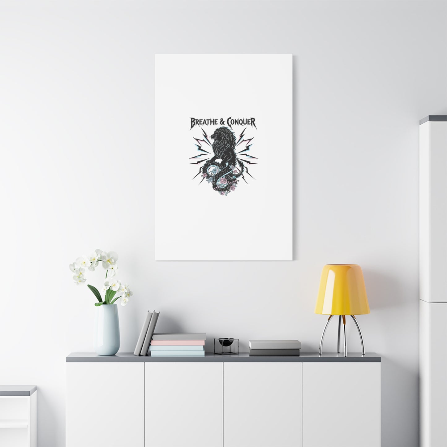 Breathe & Conquer Canvas | Matte Stretched Wall Art, Heavy Metal Wellness