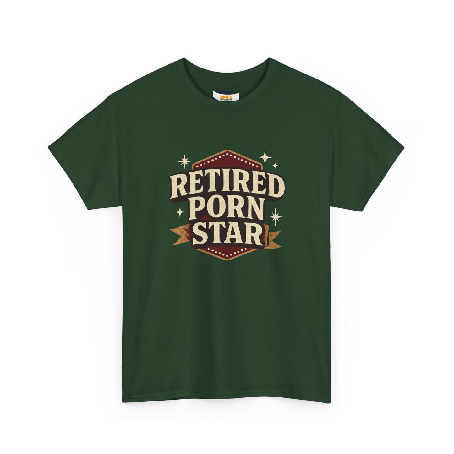 Retired Porn Star Unisex Heavy Cotton Tee, Funny Gift, Party Tee, Humorous Shirt, Adult Humor Apparel, Birthday Present