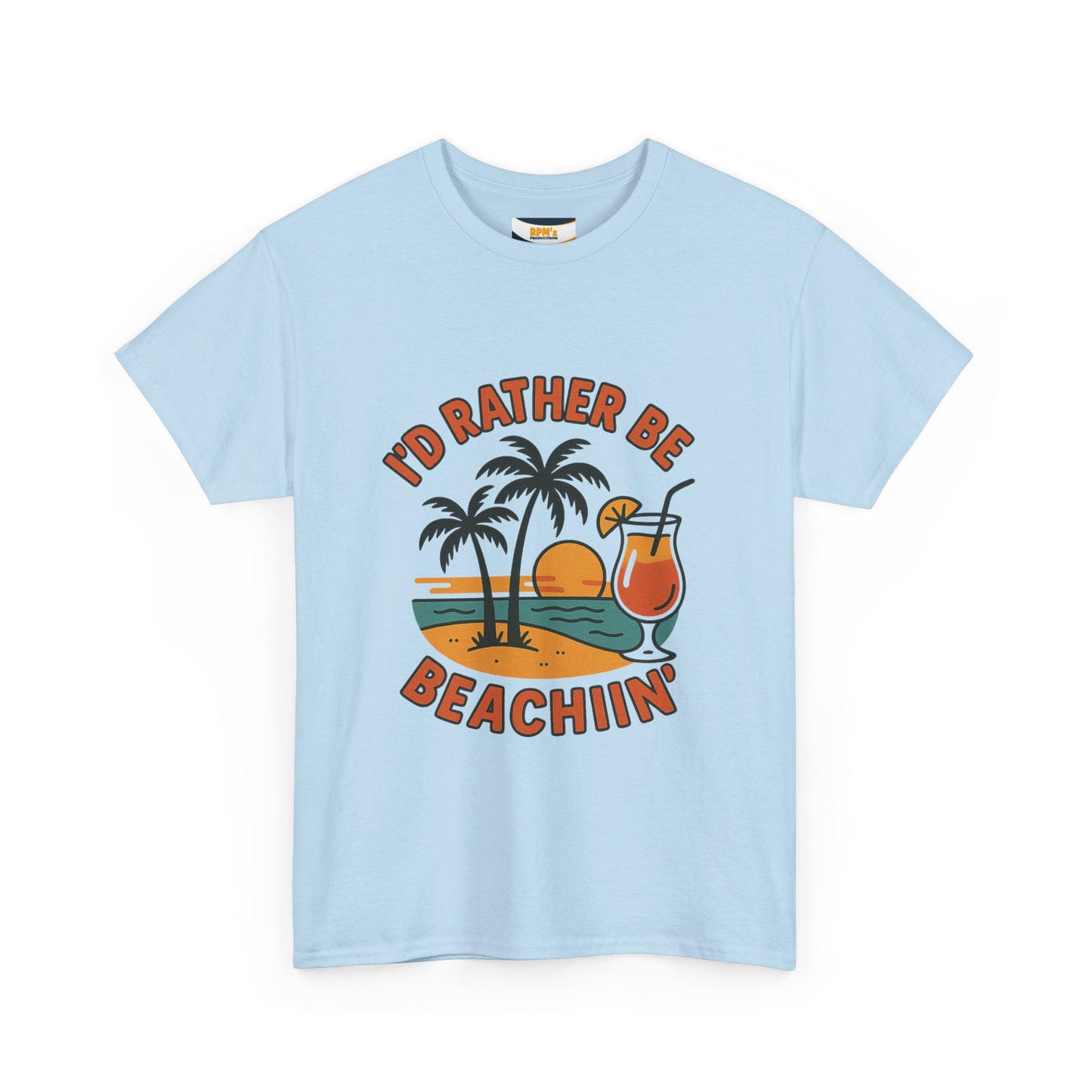Fun Beach Vibes Unisex Cotton Tee, Summer Shirt, Beach Lover Gift, Relaxed Fit Tee, Casual Wear, Vacation Apparel, Tropical Design