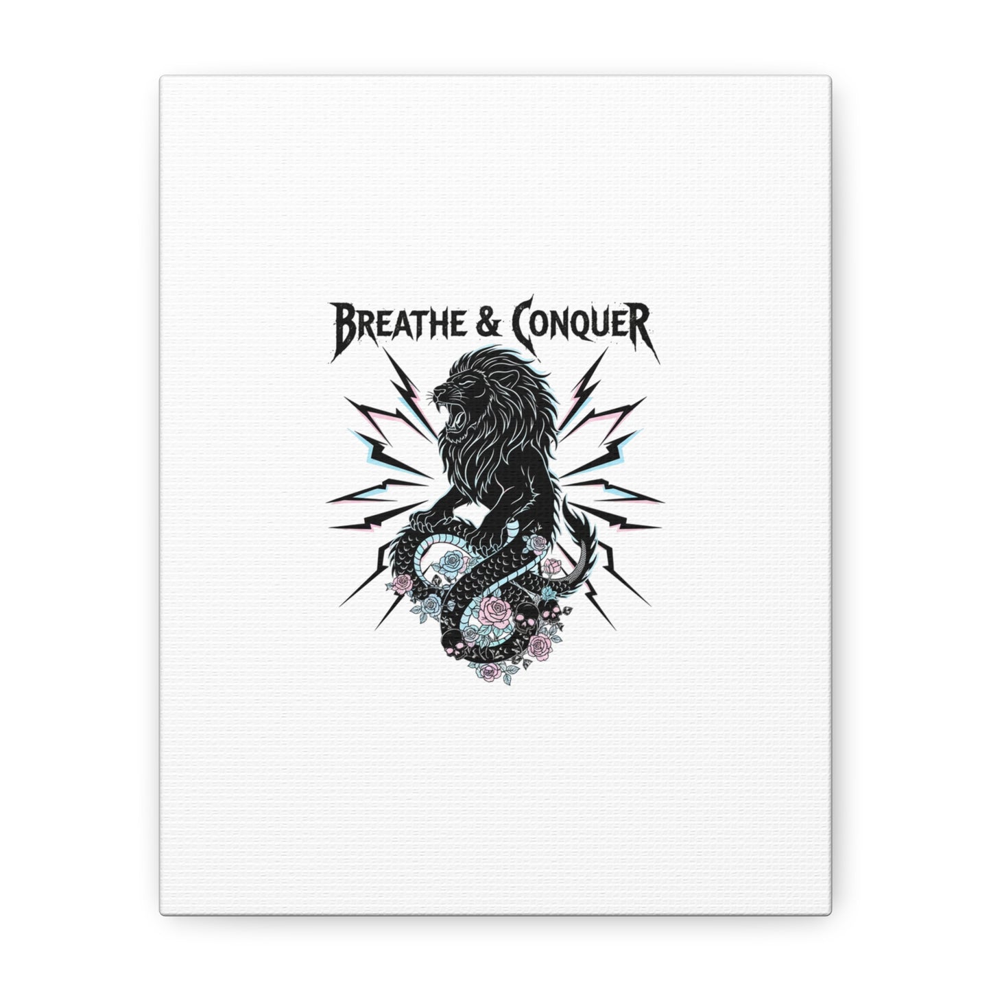 Breathe & Conquer Canvas | Matte Stretched Wall Art, Heavy Metal Wellness