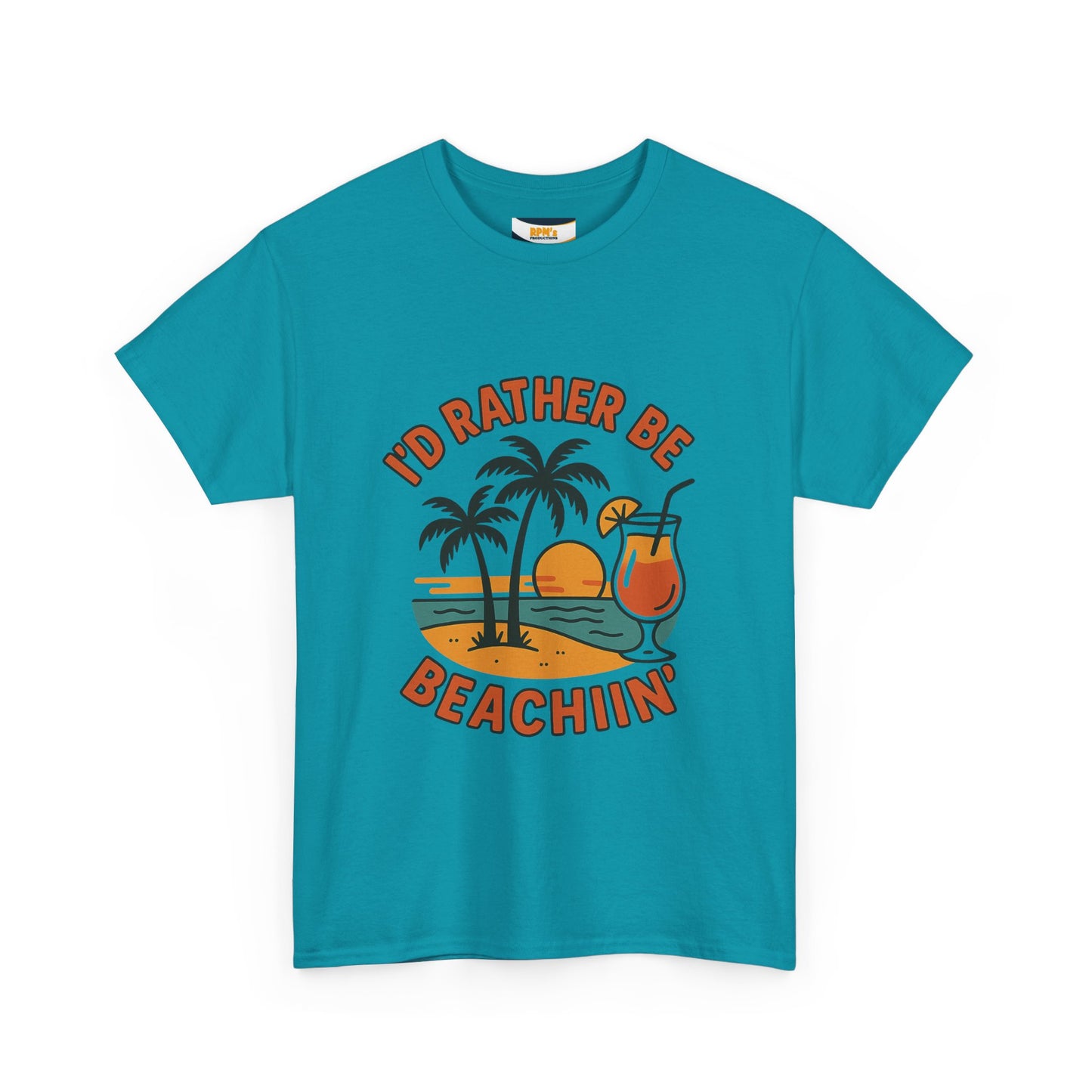 Fun Beach Vibes Unisex Cotton Tee, Summer Shirt, Beach Lover Gift, Relaxed Fit Tee, Casual Wear, Vacation Apparel, Tropical Design