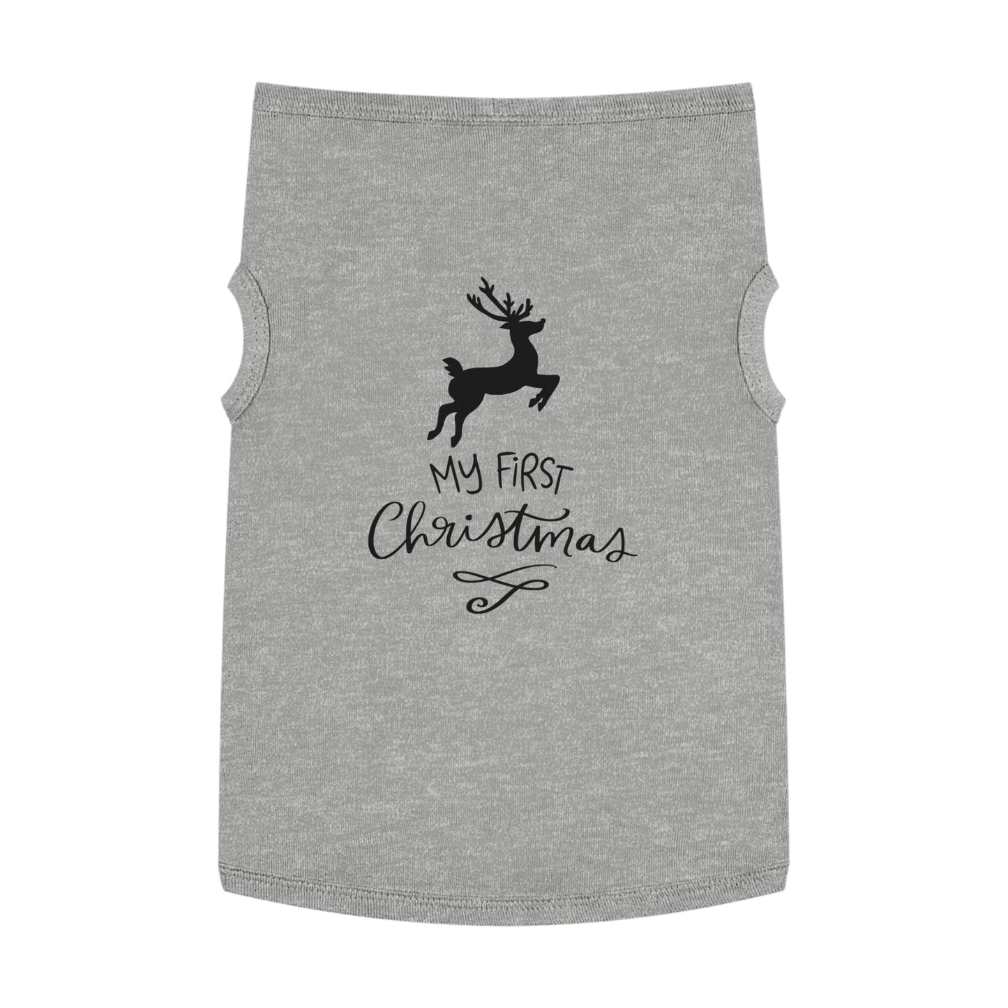 Christmas Pet Tank Top, Festive Dog Shirt, Holiday Apparel for Pets, My First Christmas Outfit, Cute Pet Gift