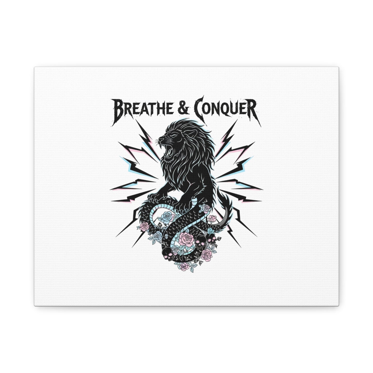Breathe & Conquer Canvas | Matte Stretched Wall Art, Heavy Metal Wellness