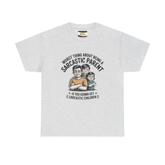 Sarcastic Parent Tee - Funny Unisex Heavy Cotton T-Shirt, Gift for Dad, Mom Humor Shirt, Family Fun Apparel, Casual Wear, Parenting Gift