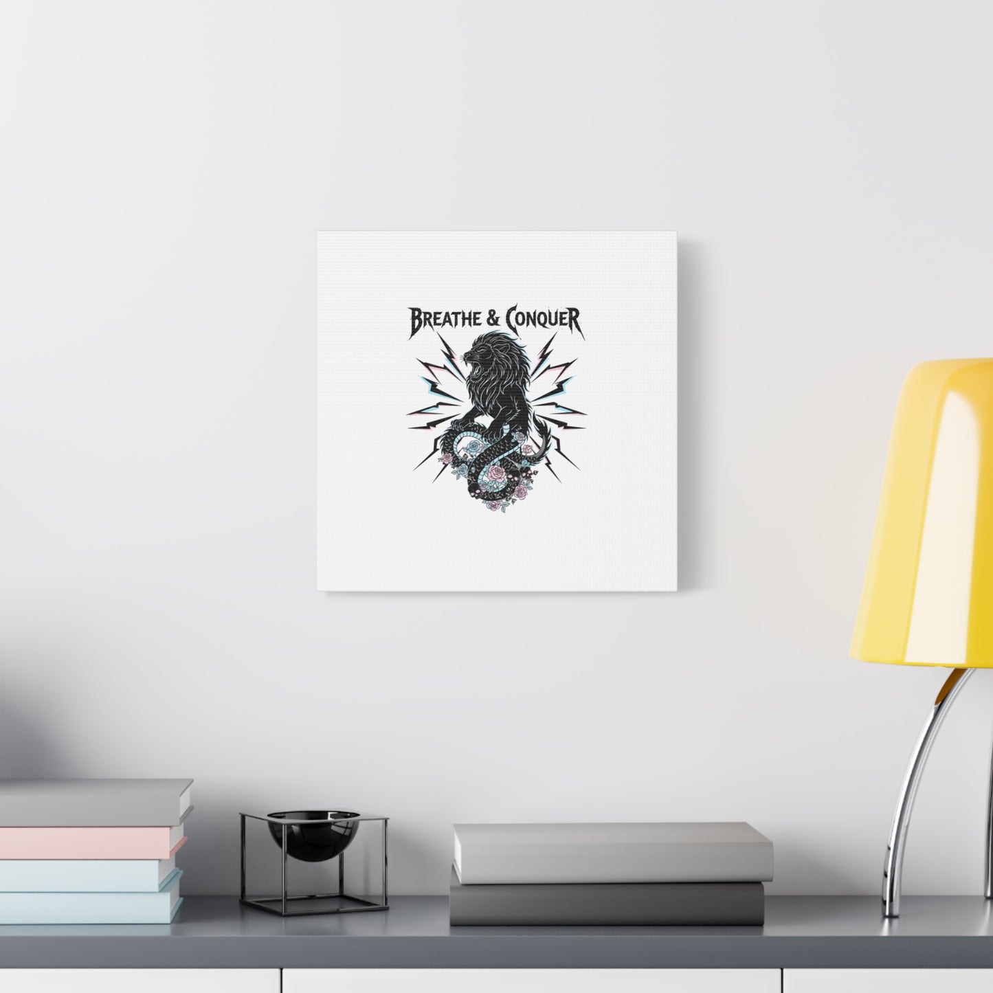 Breathe & Conquer Canvas | Matte Stretched Wall Art, Heavy Metal Wellness