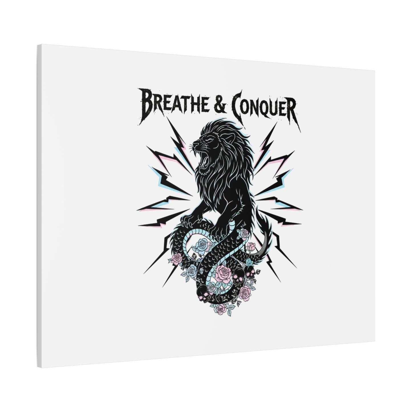 Breathe & Conquer Canvas | Matte Stretched Wall Art, Heavy Metal Wellness